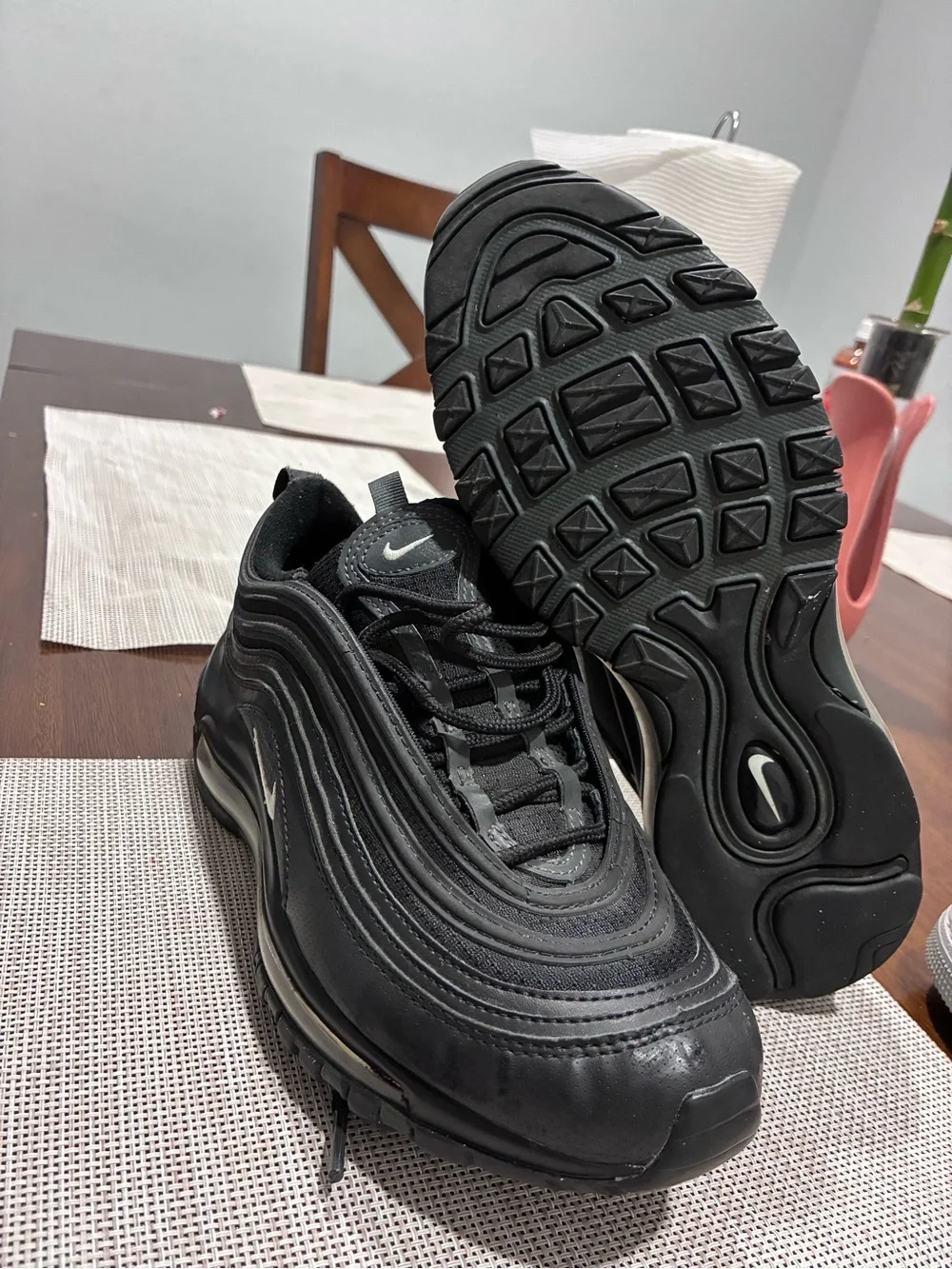 Nike Men's Black & White Air Max 97 Sneakers
